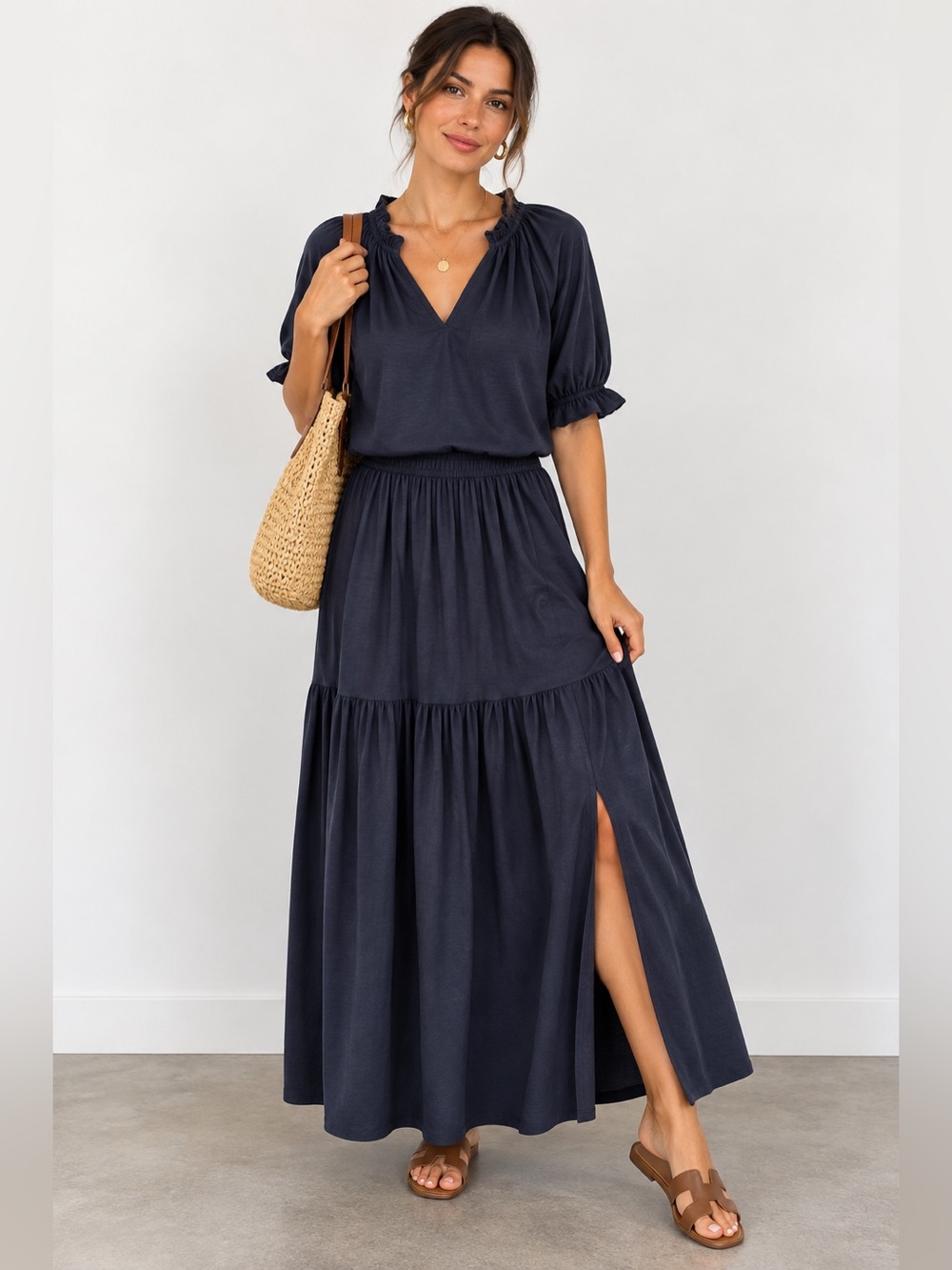 Nation LTD navy top and navy skirt set XS